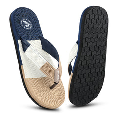 FUEL Trenzo Comfortable Slip-On Slippers with Cushioned Insole & Flexible Sole for Men's (Beige)
