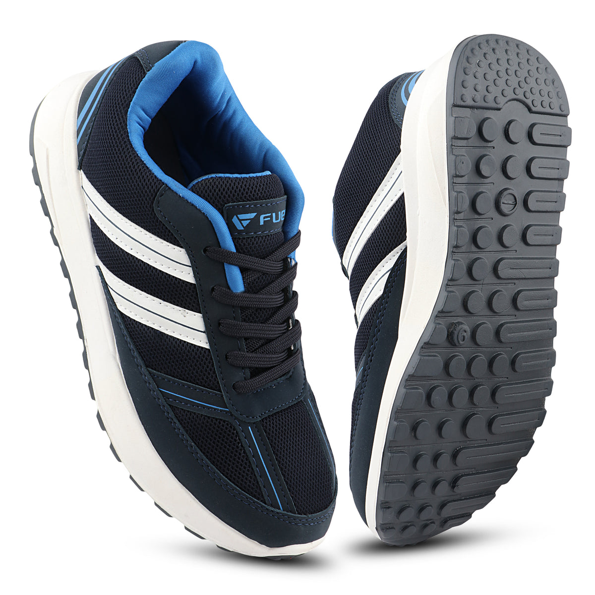FUEL Frenzy Lightweight & Durable with Stylish Corduroy Cushioned Comfort Durable PVC Sole for Men's (Blue)