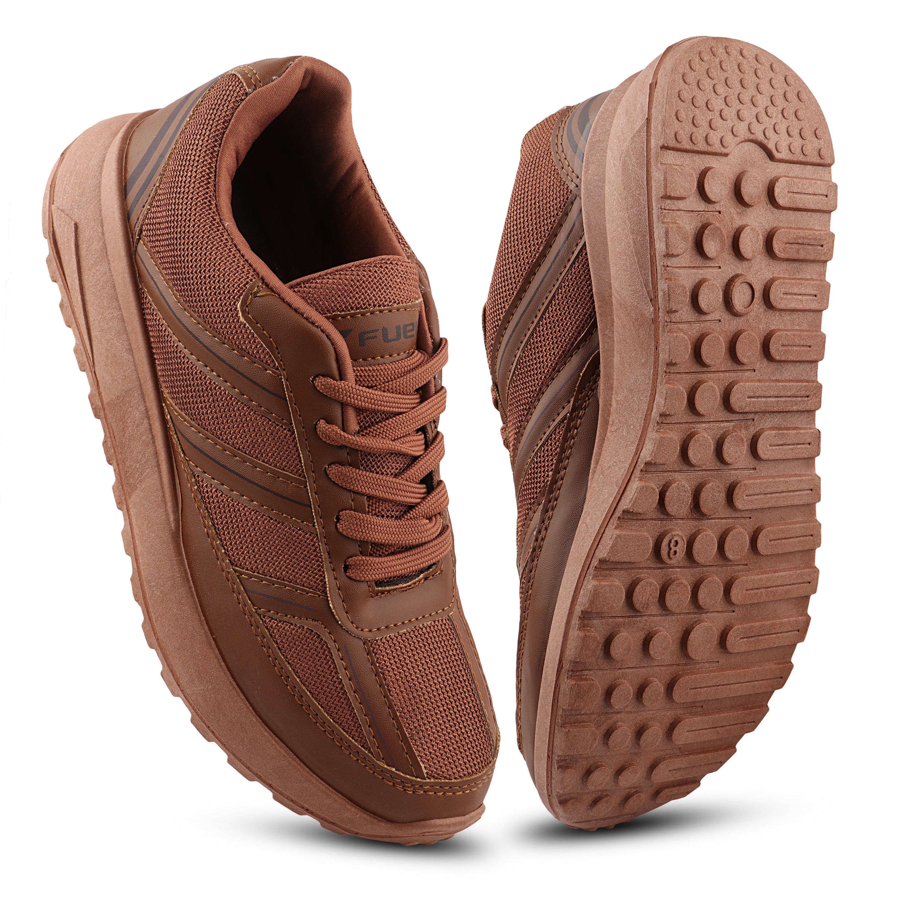 FUEL Frenzy Lightweight & Durable with Stylish Corduroy Cushioned Comfort Durable PVC Sole for Men's (Brown)