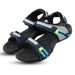 FUEL Vento-JR-02 Men’s Sports Sandals | Velcro Strap | EVA + TPR Sole | Cushioned Footbed | Lightweight Walking Sandals for Daily, Travel & Outdoor Use (Navy)
