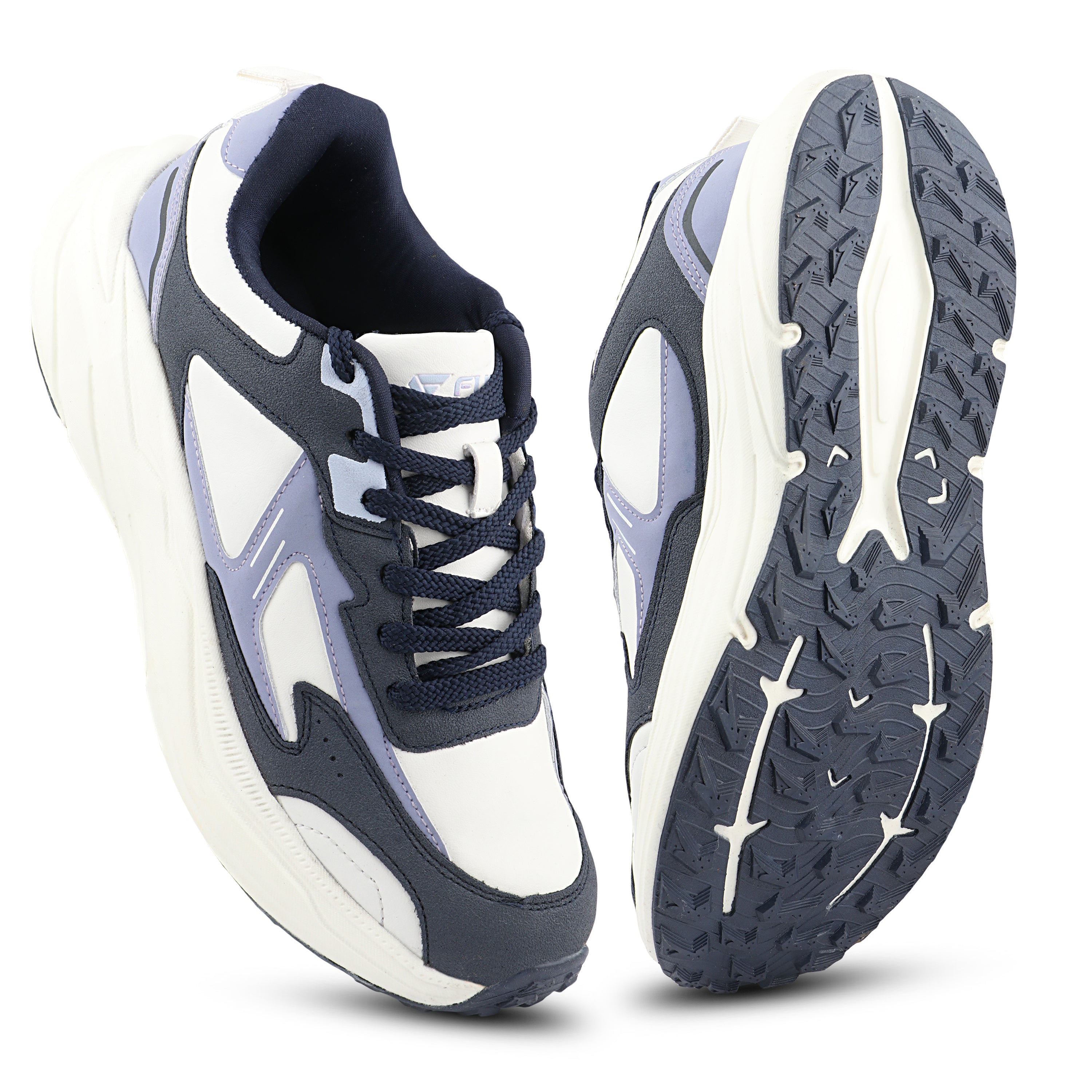 FUEL Orbit Sports Shoes – Comfortable & Durable Lace-Up Shoes with Synthetic Upper, Cushioned Footbed and EVA + TPR Sole for Walking & Casual Wear (Blue)