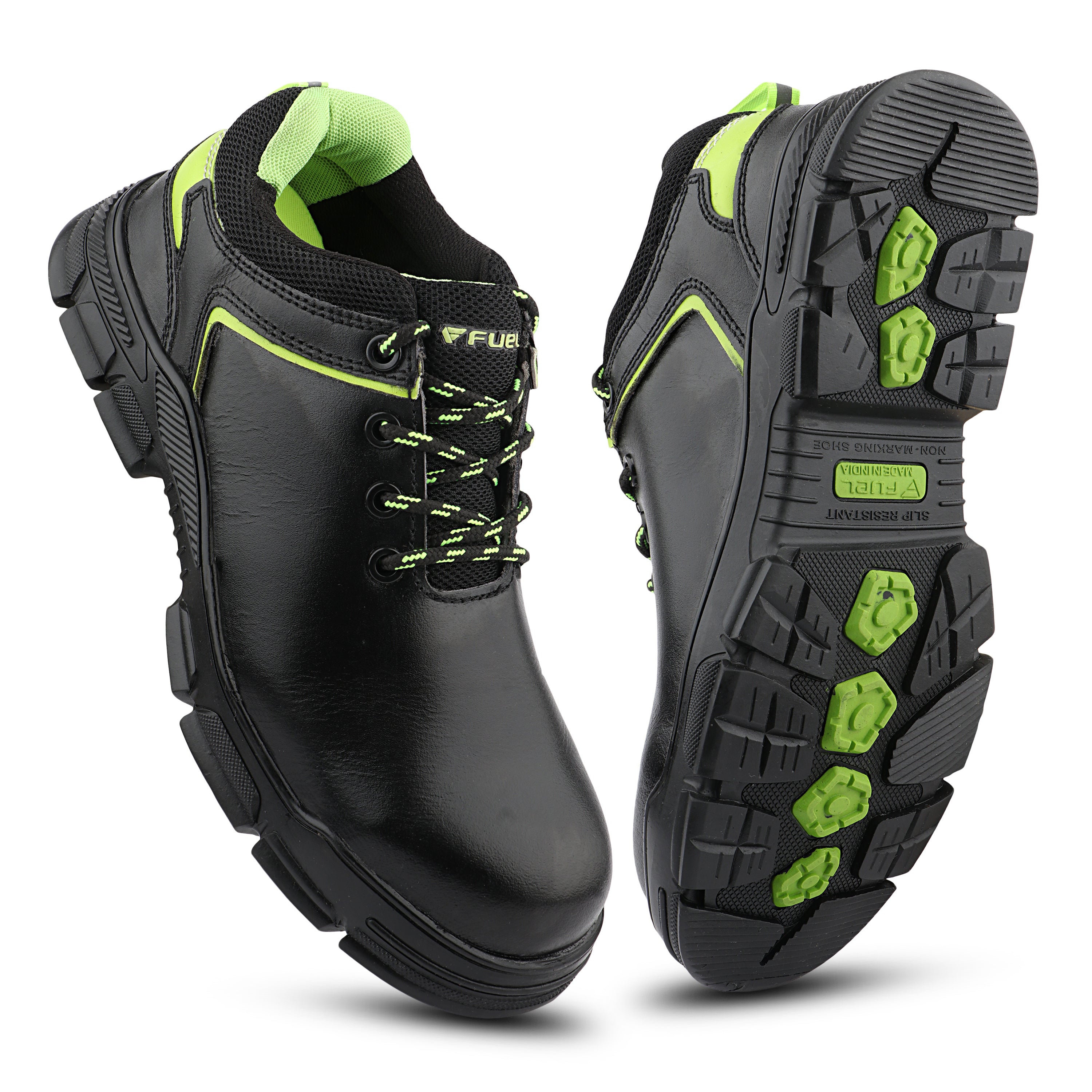 FUEL Reevon-05 ISI Mark Work Safety Shoes for Men – 200J Non-Metallic Toe Protection, Kevlar Insole, Breathable Lining & Durable Nitrile Sole