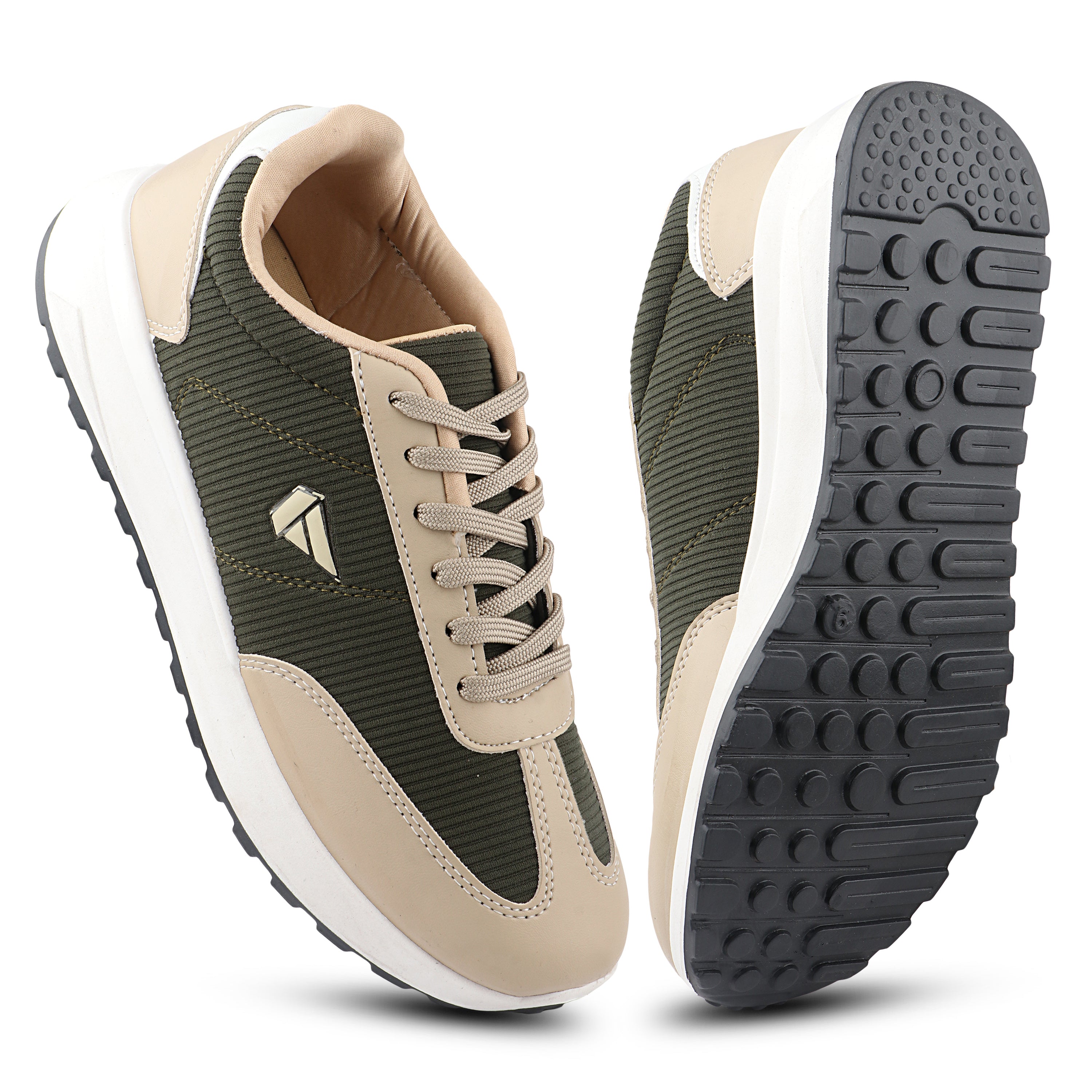 FUEL Neostep-04 Lightweight & Durable with Stylish Corduroy Cushioned Comfort Durable PVC Sole for Men's (Olive)