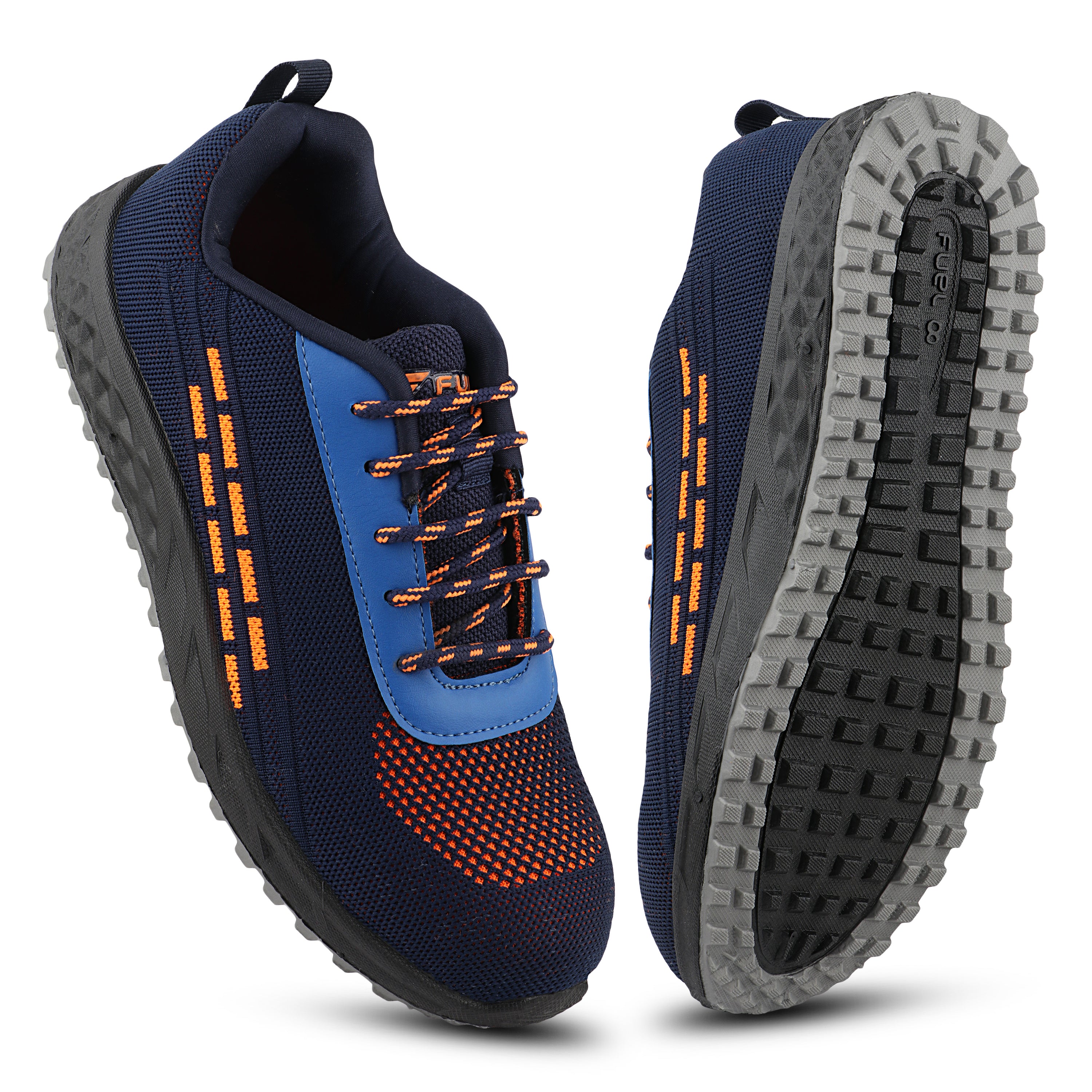 FUEL Armour 1 DD ISI Marked Strong Knitting Upper Breathable Safety Shoes for Men's Steel Toe Cap With Double Density Rubberized PVC Sole (Navy)