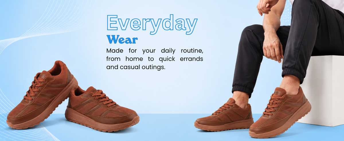 FUEL Frenzy Lightweight & Durable with Stylish Corduroy Cushioned Comfort Durable PVC Sole for Men's (Blue)