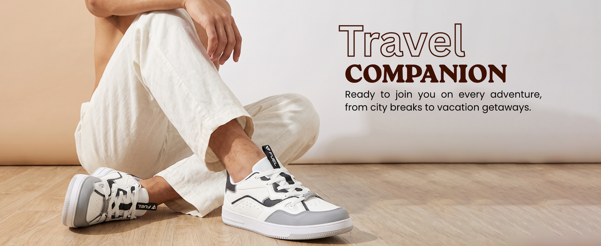 FUEL Nava-02 Sneakers for Men with Style & Comfort  (Grey-White)