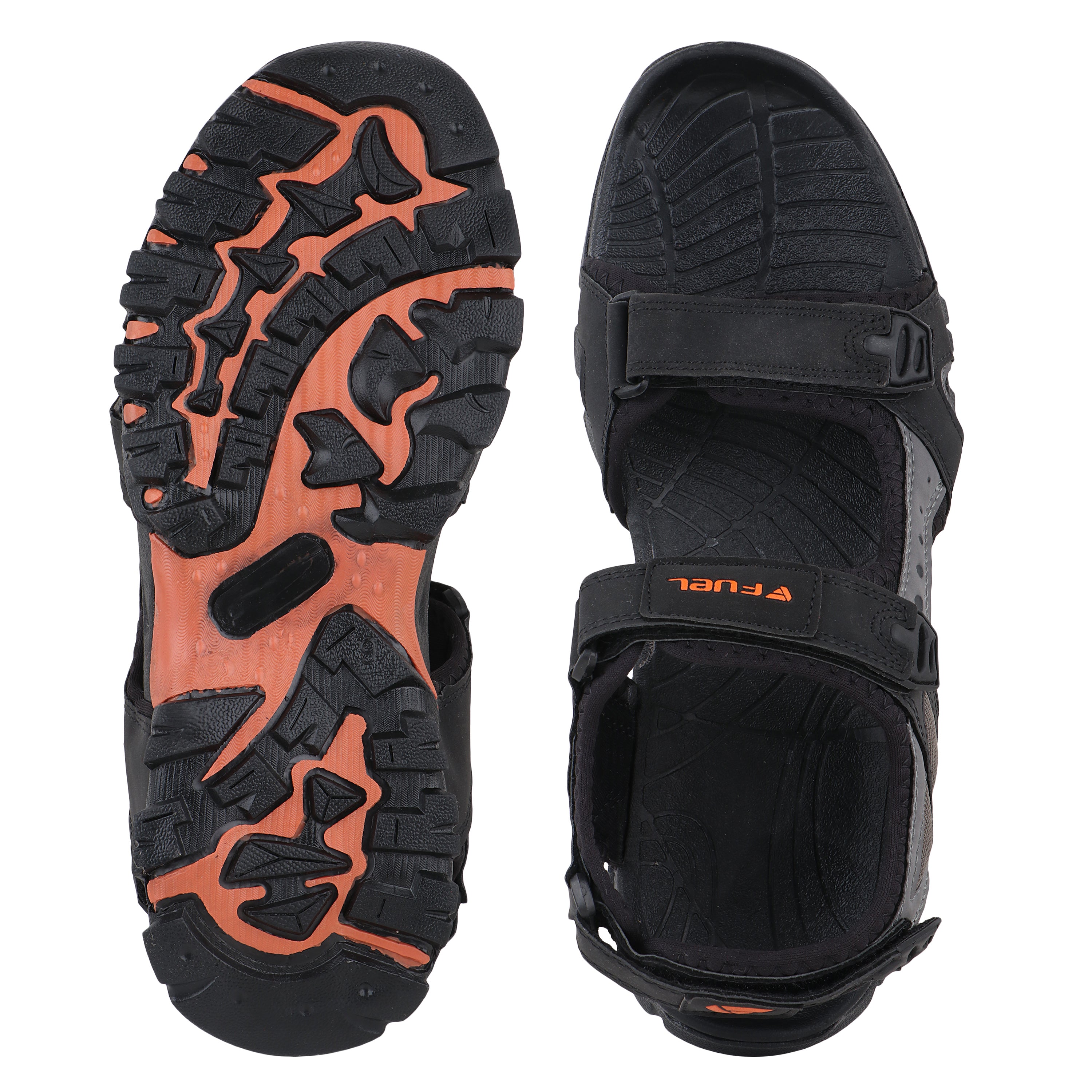 FUEL Timberland-08 Comfortable and Lightweight with Cushioned Footbed Sole Sports Sandals for Men (Black)