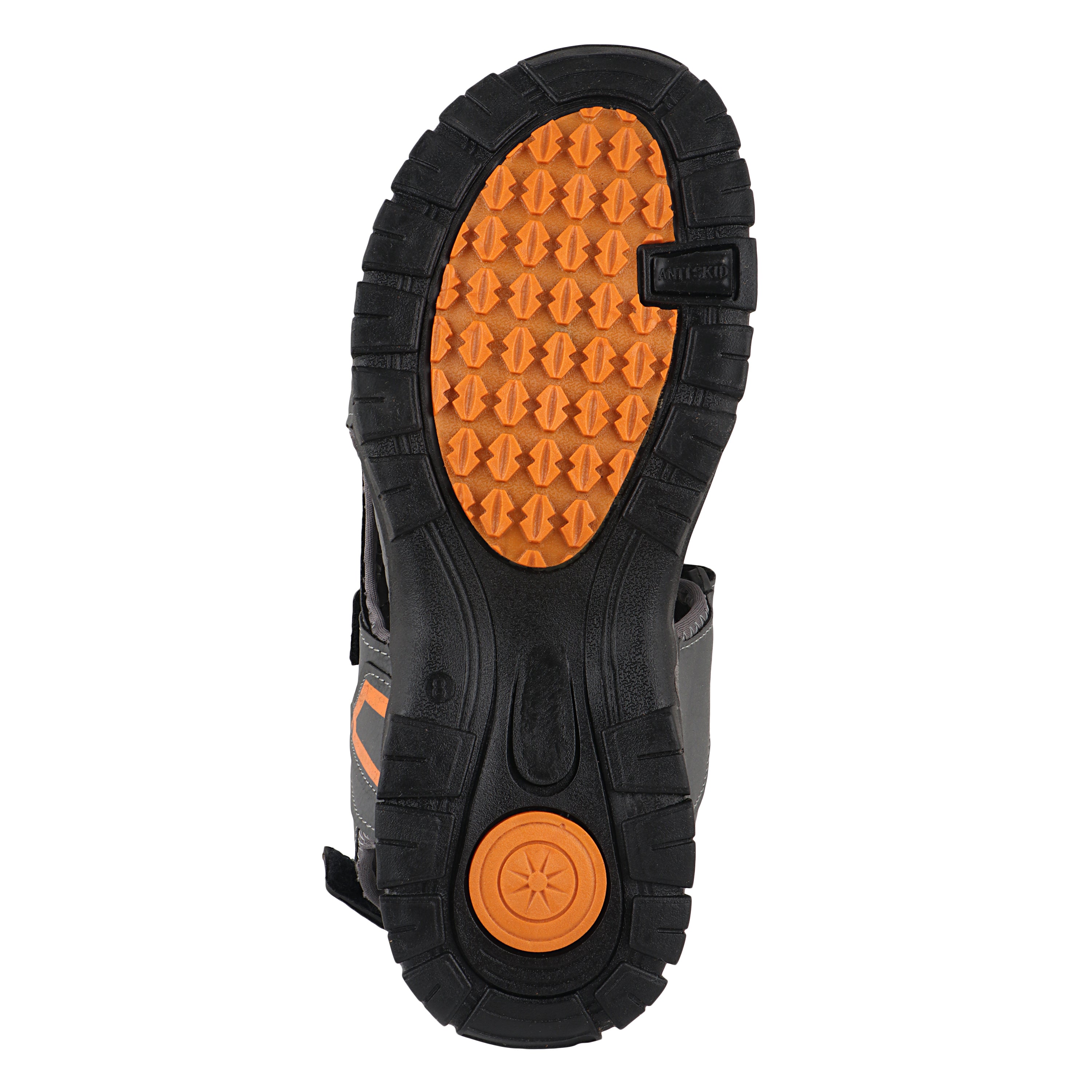 Fuel Rambo-04 sandal for man  (Dark Grey & Orange)