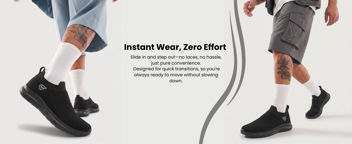 FUEL Flash Lightweight & Breathable Cushioned EVA Sole Slip-On Casual Shoes for Men's (Moon Blue)