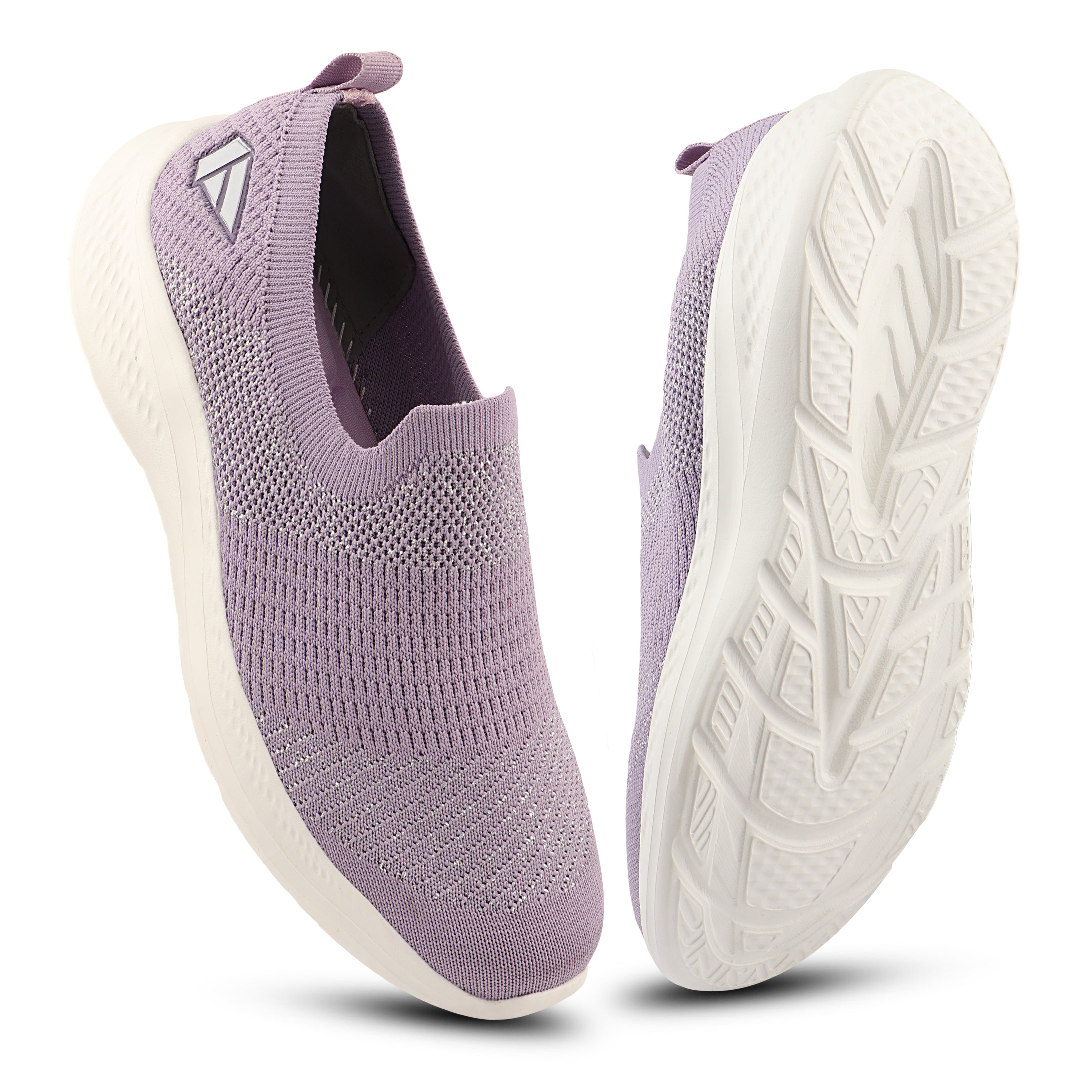 FUEL Sparkle Lightweight & Comfortable Casual Slip-On Daily Wear Sports Shoes for Women's (Lavender)