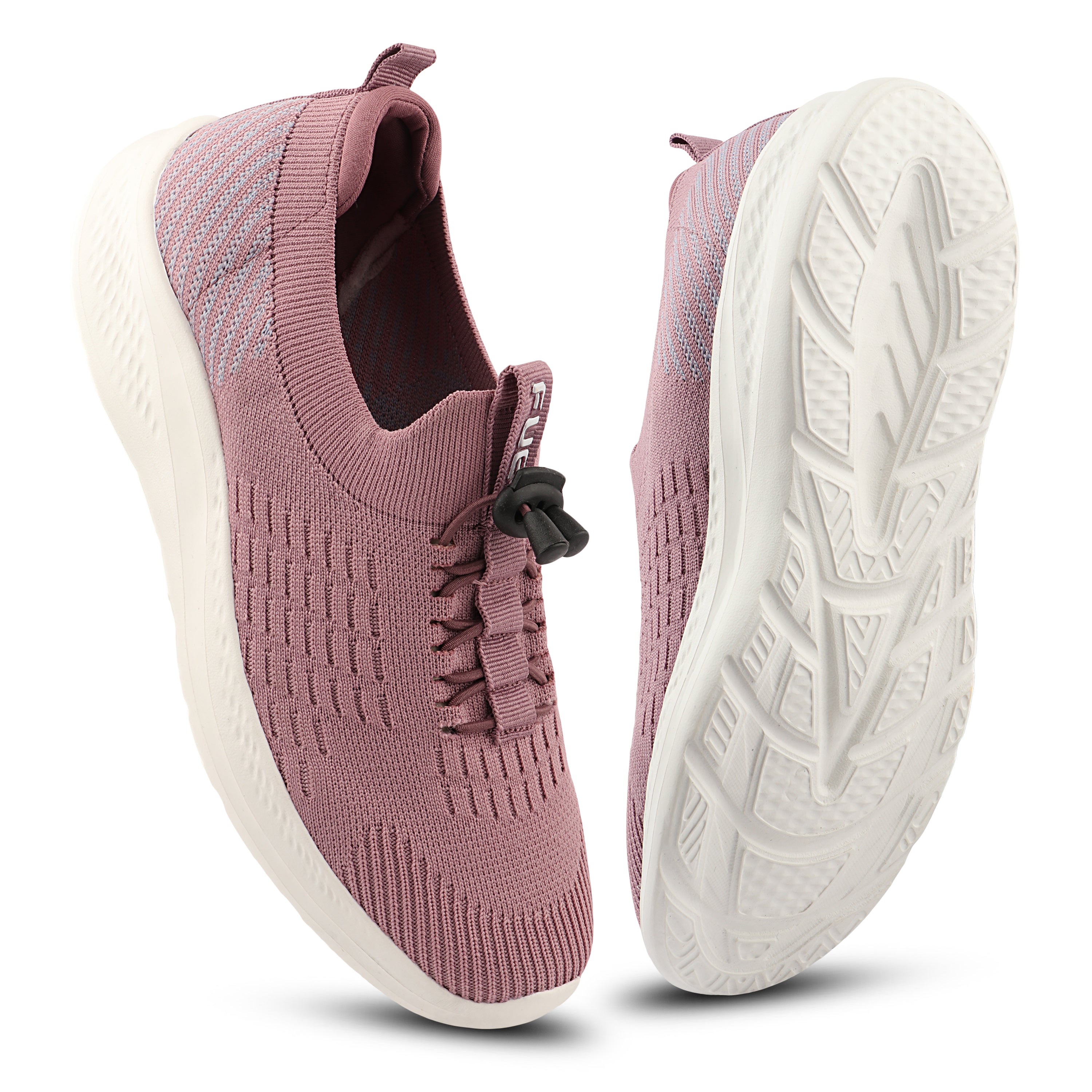 FUEL Lacy Breathable & Cushioned Footbed Running & Walking Lace-Up Women's Sports Shoes (Mauve)