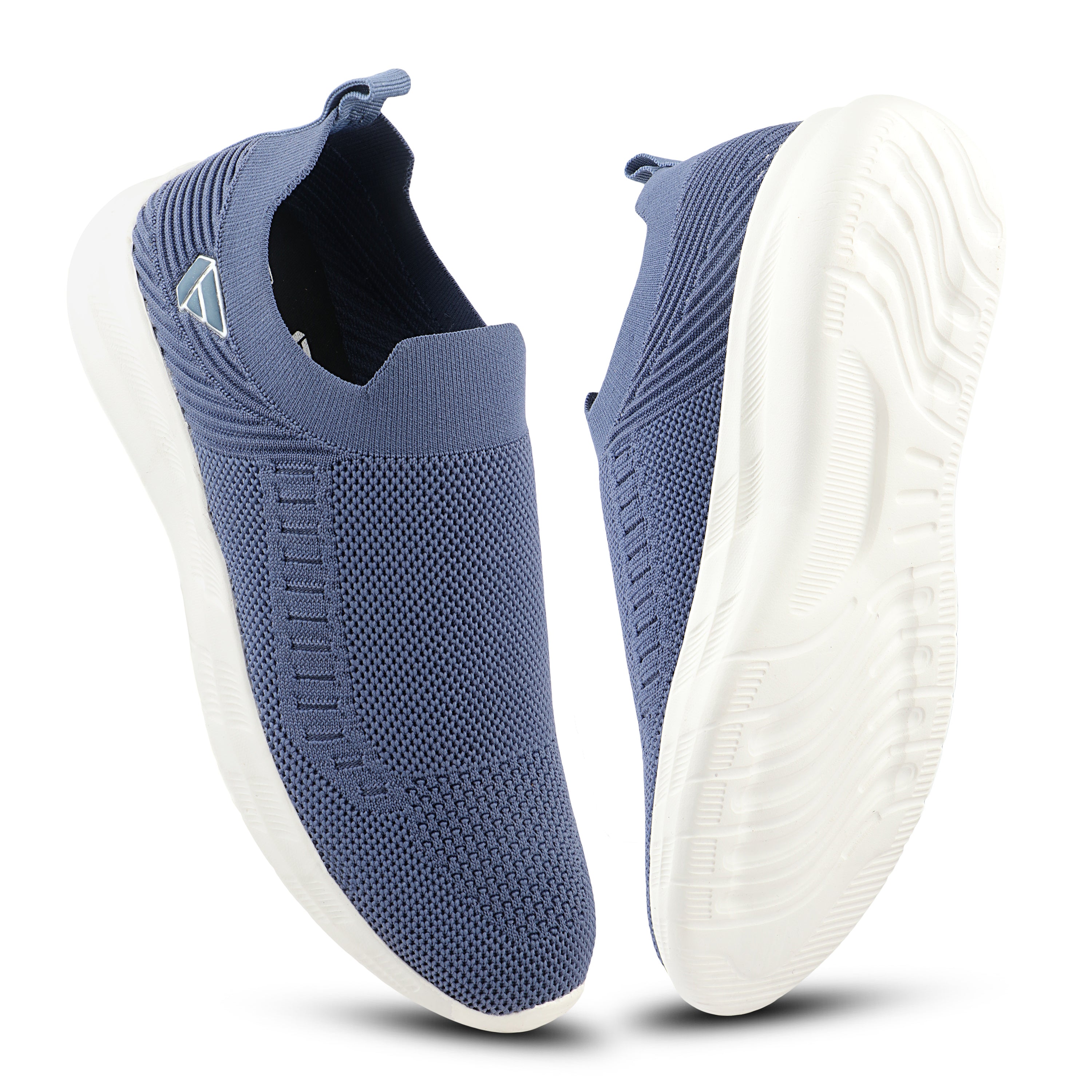 FUEL Flash Lightweight & Breathable Cushioned EVA Sole Slip-On Casual Shoes for Men's (Moon Blue)