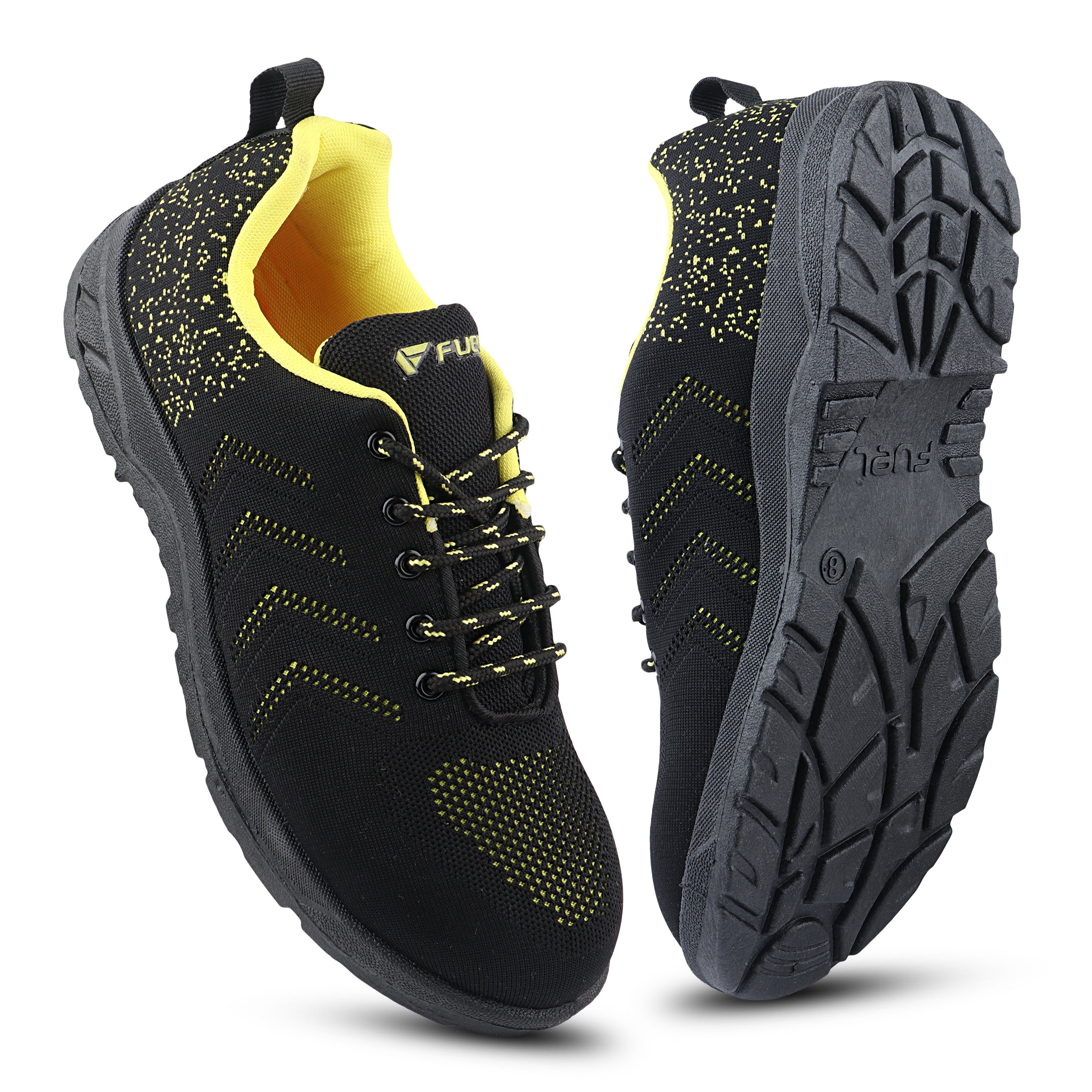 FUEL Arsenal Lightweight Safety Shoes for Men – Durable Industrial Sports Design with Strong Knitted Upper, PVC Sole, and 100J Metallic Toe Cap (UK 6–11)