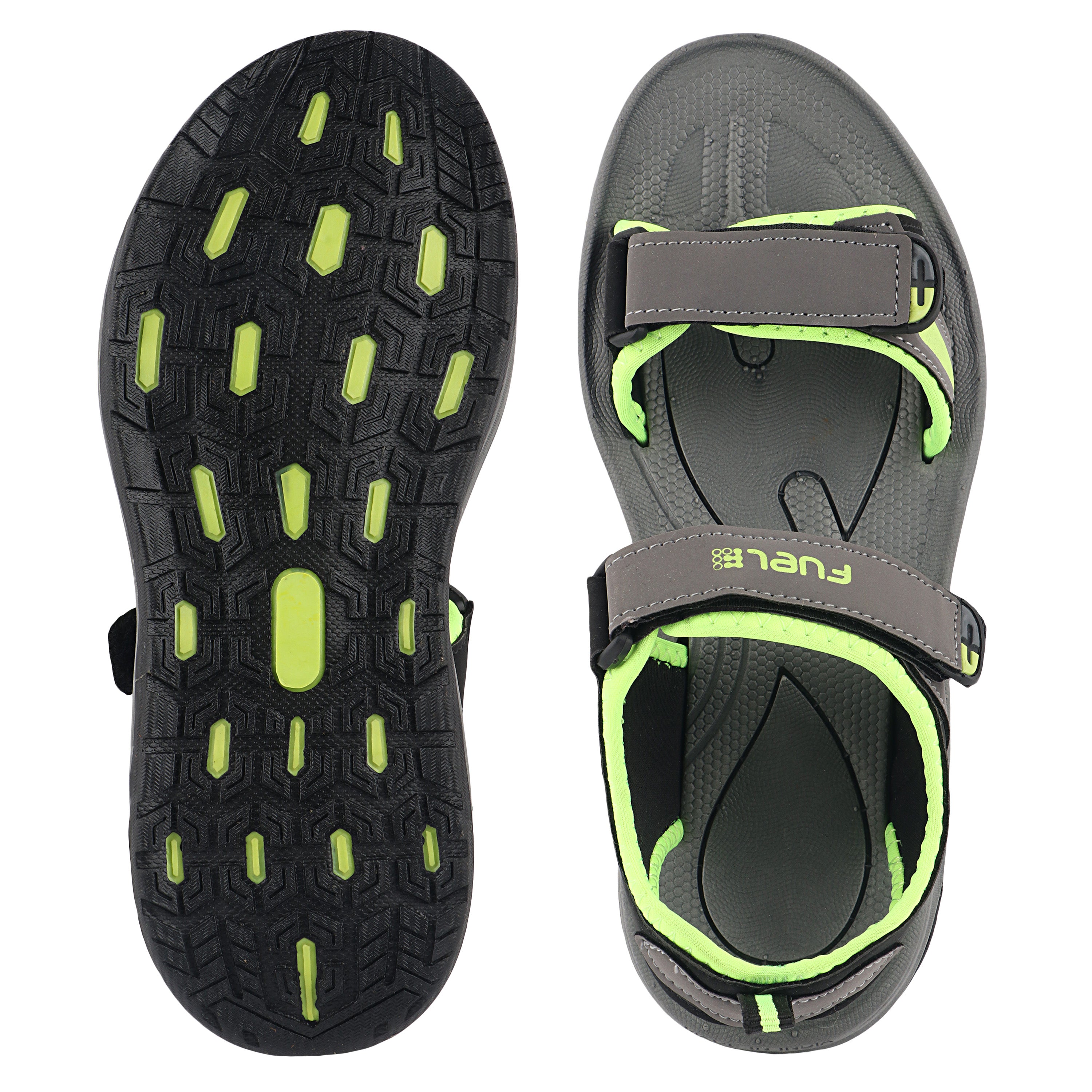 Fuel LEO Sandal For Men (Grey & P. Green)