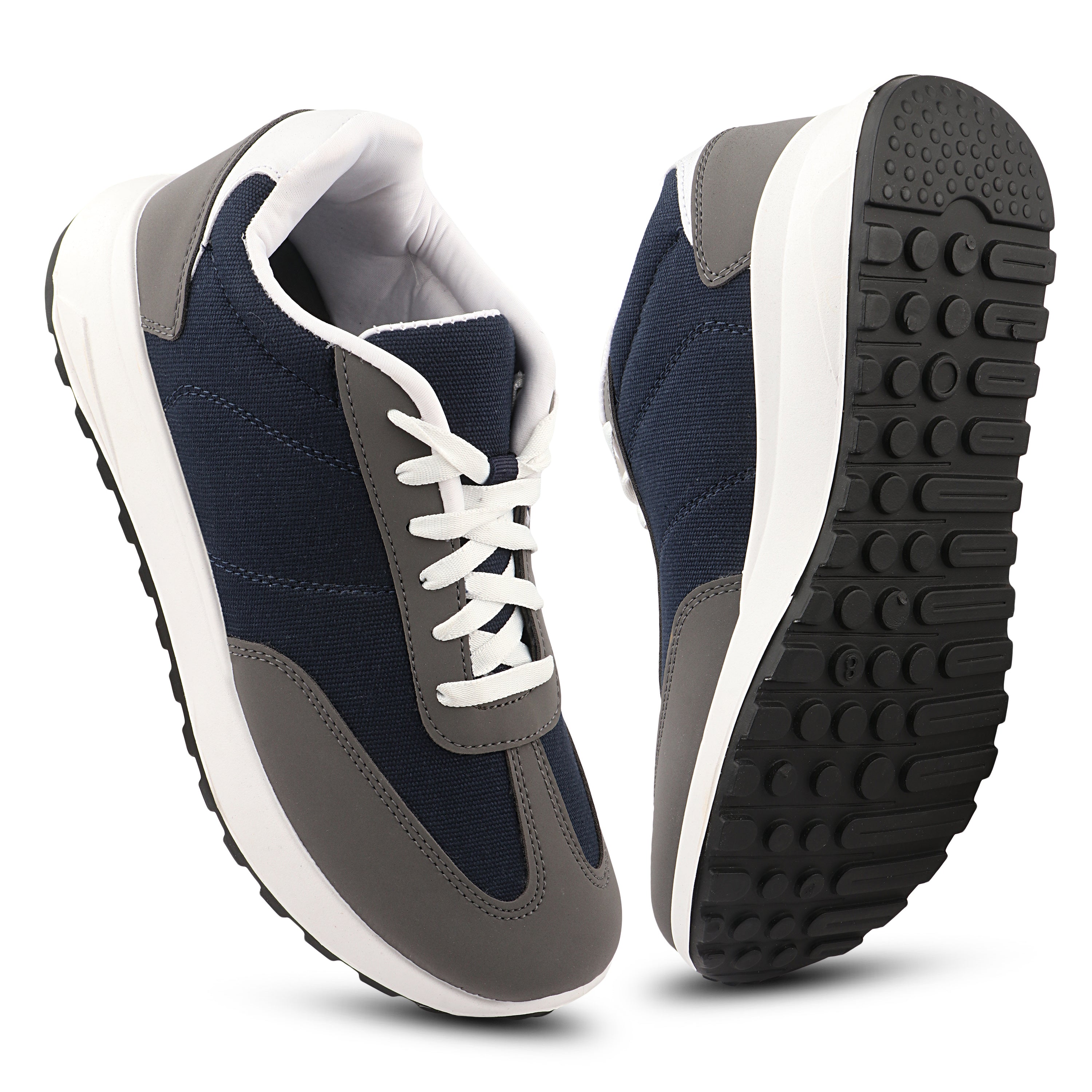 FUEL Neostep-03 Flexible & Lightweight Shock-Absorbing and Comfort Durable Sole Sports Shoes for Men's (Navy)