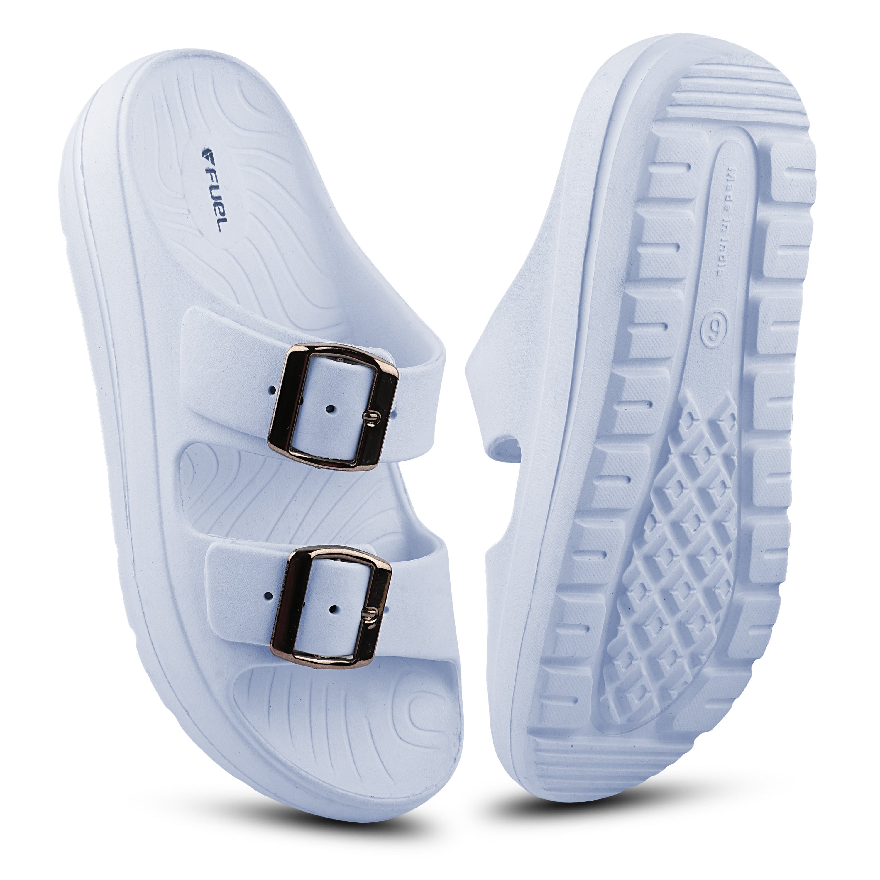 FUEL Florida Lightweight and Comfortable with Soft Cushioned Footbed & Slip-On Design for Women's (Ice-Blue)