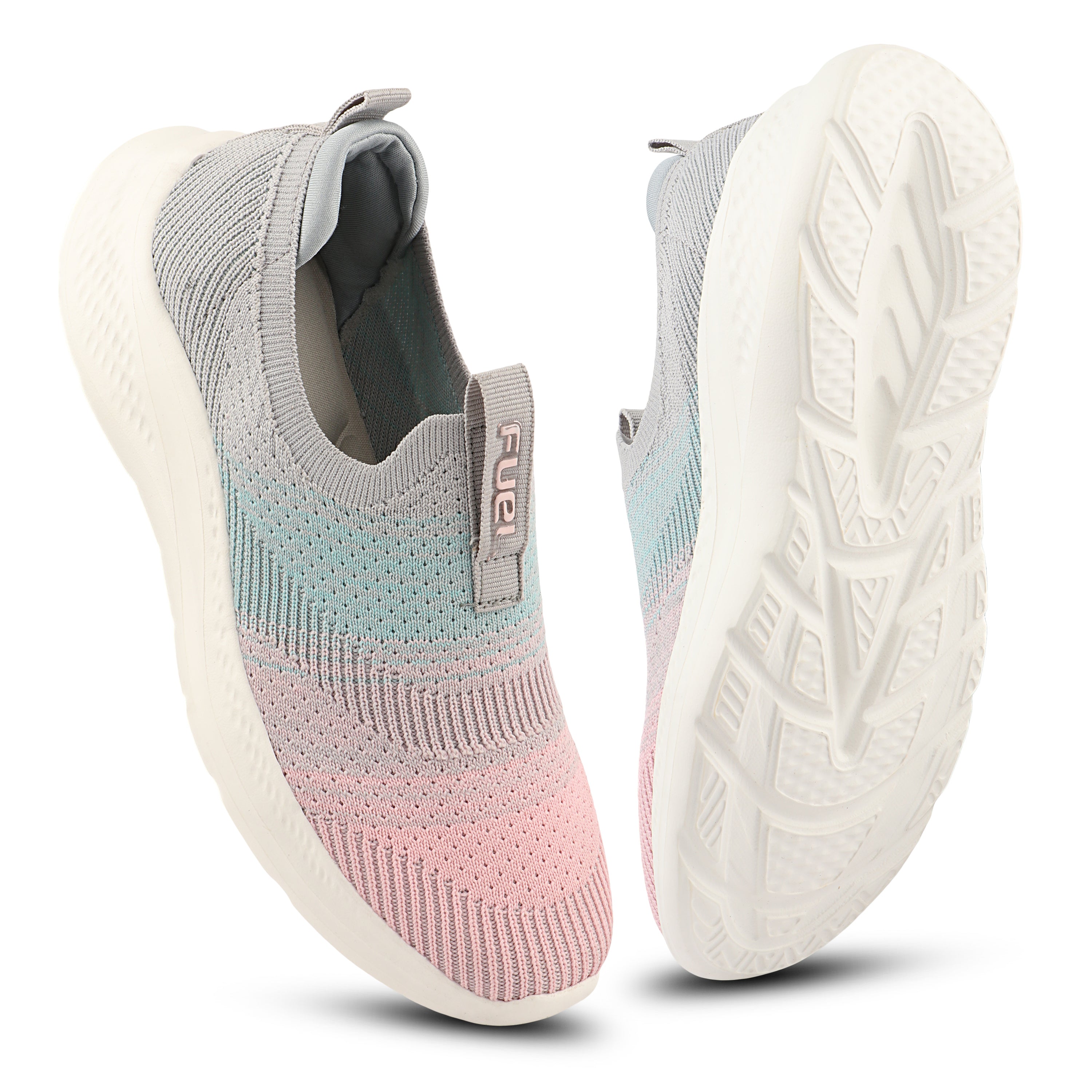 FUEL Nova-01 Lightweight & Cushioned Footbed with Breathable Knit Casual Wear Shoes for Women's (Pink)