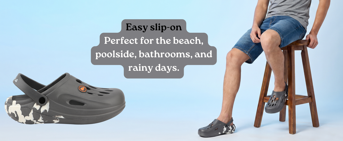 FUEL Oxygen Cushioned Comfort and Lightweight Slip-On with Anti-Slip Sole Clogs for Men's (Olive)