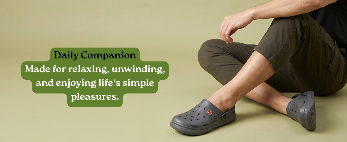 FUEL 1101 Lightweight and Comfortable Slip-On Casual Clogs with Cushioned Footbed Clogs for Men's (Black)