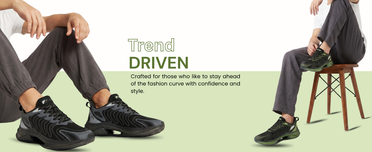 FUEL Cave Lightweight & Breathable with Comfortable Cushioning & Modern Style Sports Shoes for Men's (Black)