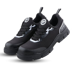 FUEL Reevon-01 Fabric Upper with Nitrile Rubber Sole Safety Shoes in 200J Composit Toe Cap (Black)