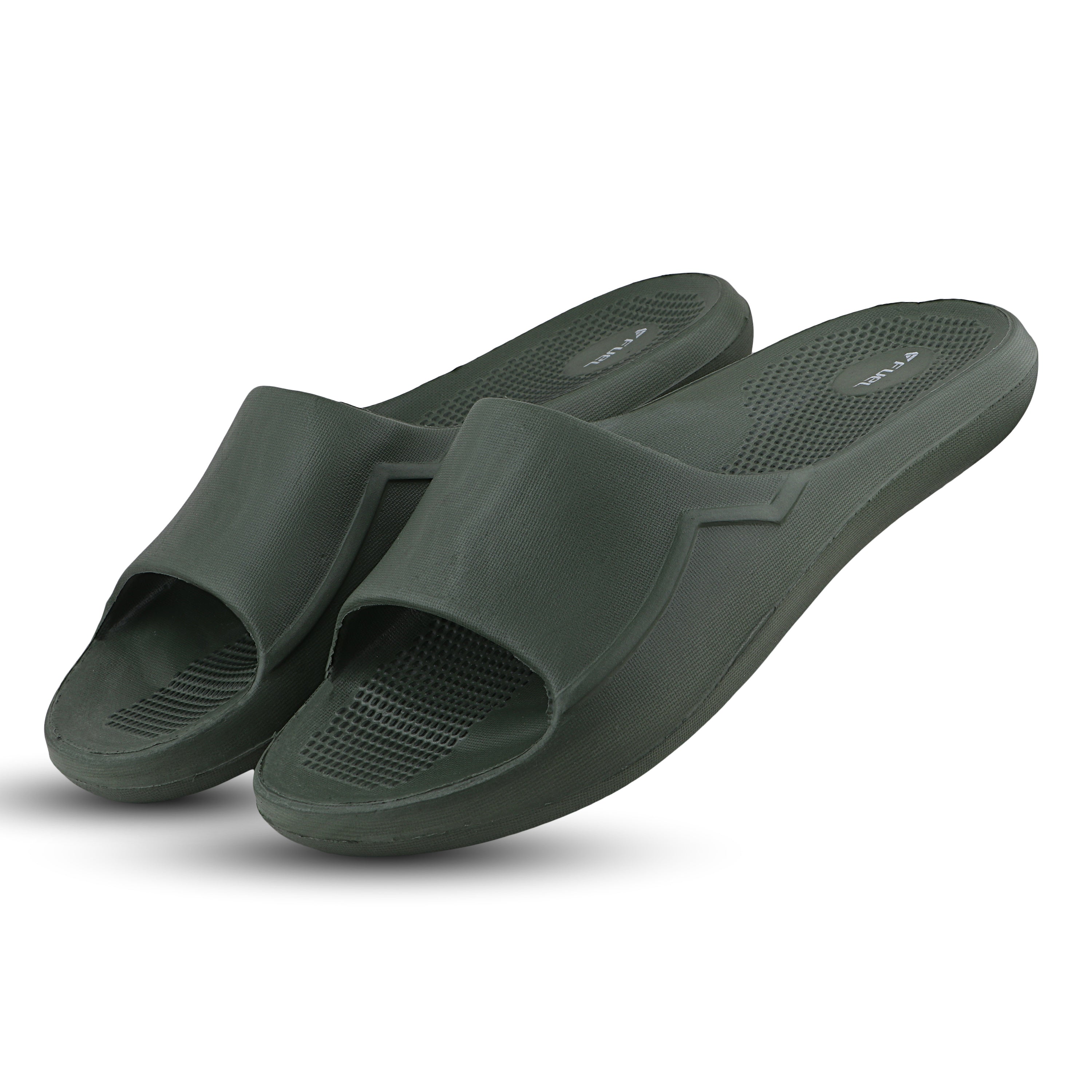 FUEL Swift Anti-Slip Slip-On Slippers for Daily Wear Comfort Slides for Men with Textured EVA Sole
