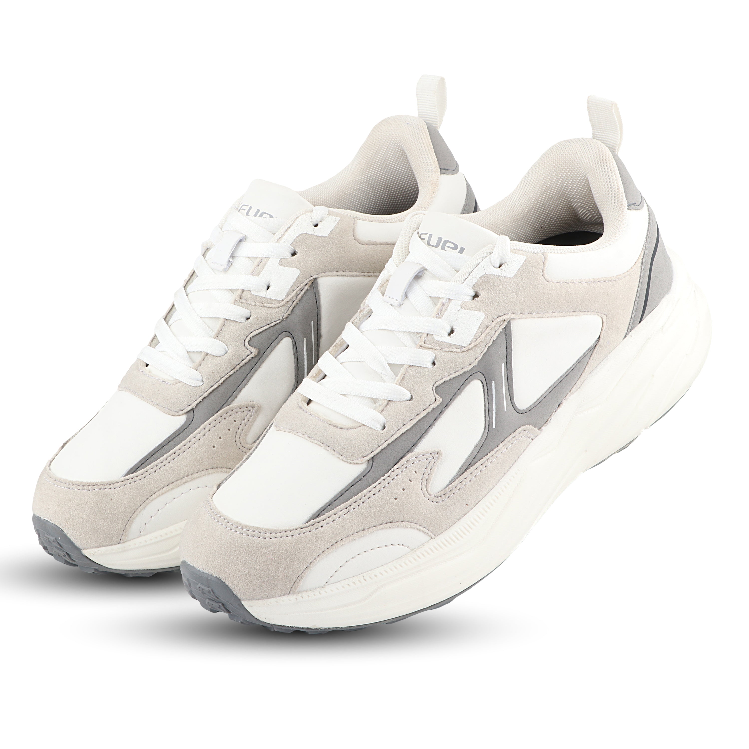 FUEL Nava-06 Men's Lightweight & Durable Trendy Sports Shoes with Anti-Skid Sole for Everyday Comfort (White)