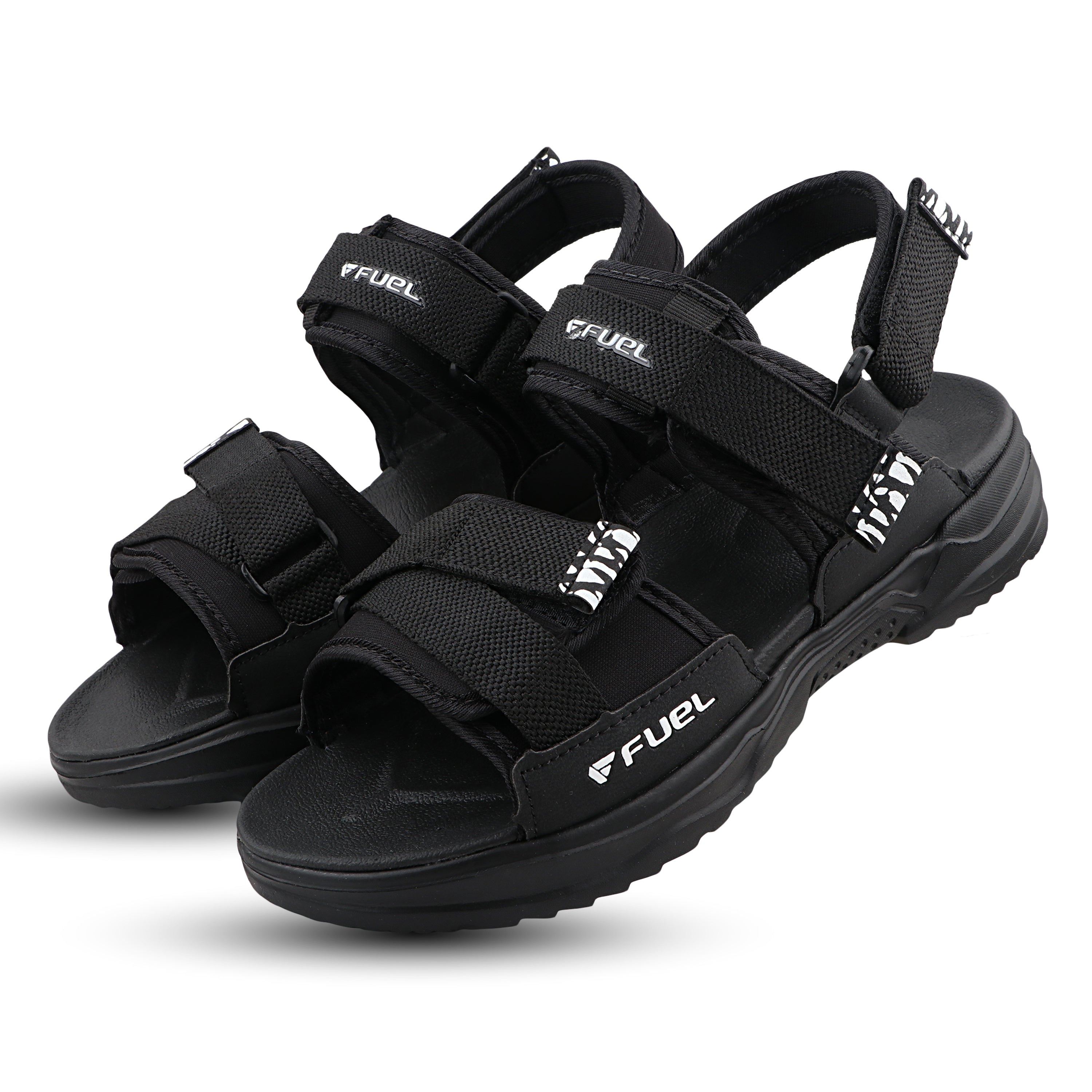 FUEL Combat-01 Breathable & Anti-Skid Outdoor Sandals For Men's (Black)