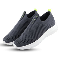 FUEL Flash-02 Soft Cushioned Insole and Breathable Knit Upper with EVA Sole & Casual Slip-On Sports Shoes for Men (Grey)