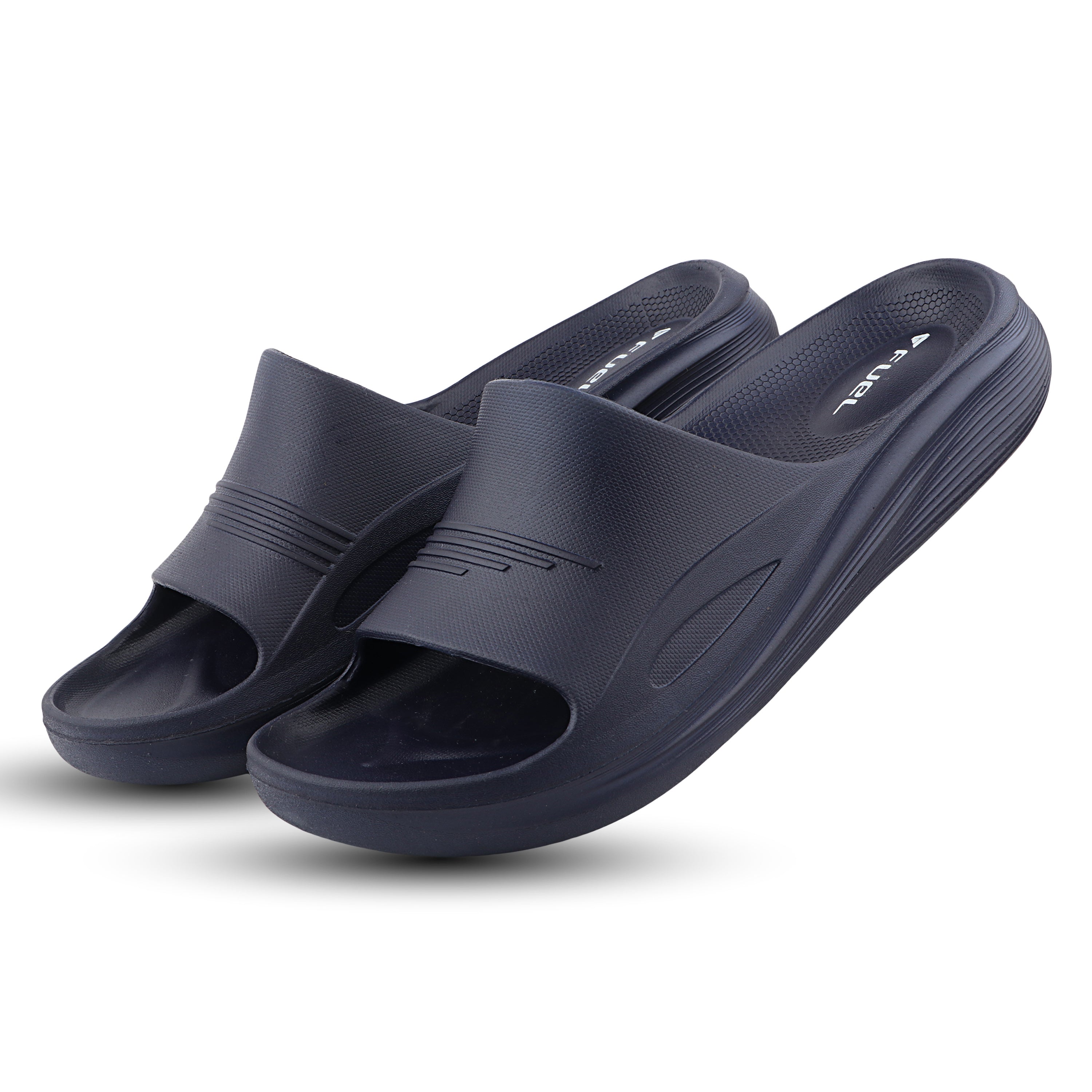 FUEL Cloud Cushioned Footbed and Lightweight Slip-On Design with Anti-Slip Sole for Men's (Navy)