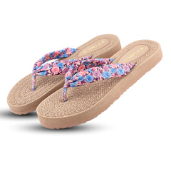 FUEL Flora Cushioned Footbed with Synthetic Cloth Upper & Lightweight EVA Sole for Women's (Purple)