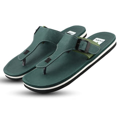 FUEL Walkfit Flexible EVA Sole Slippers with Cushioned Support for Men's (Olive)