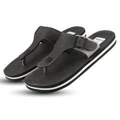 FUEL Walkfit Flexible EVA Sole Slippers with Cushioned Support for Men's (Black)
