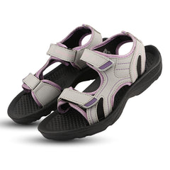 FUEL Flexi Stylish Lightweight & Comfortable with Durable Rexine Upper & EVA Sole Sports Sandal for Women's (Grey)