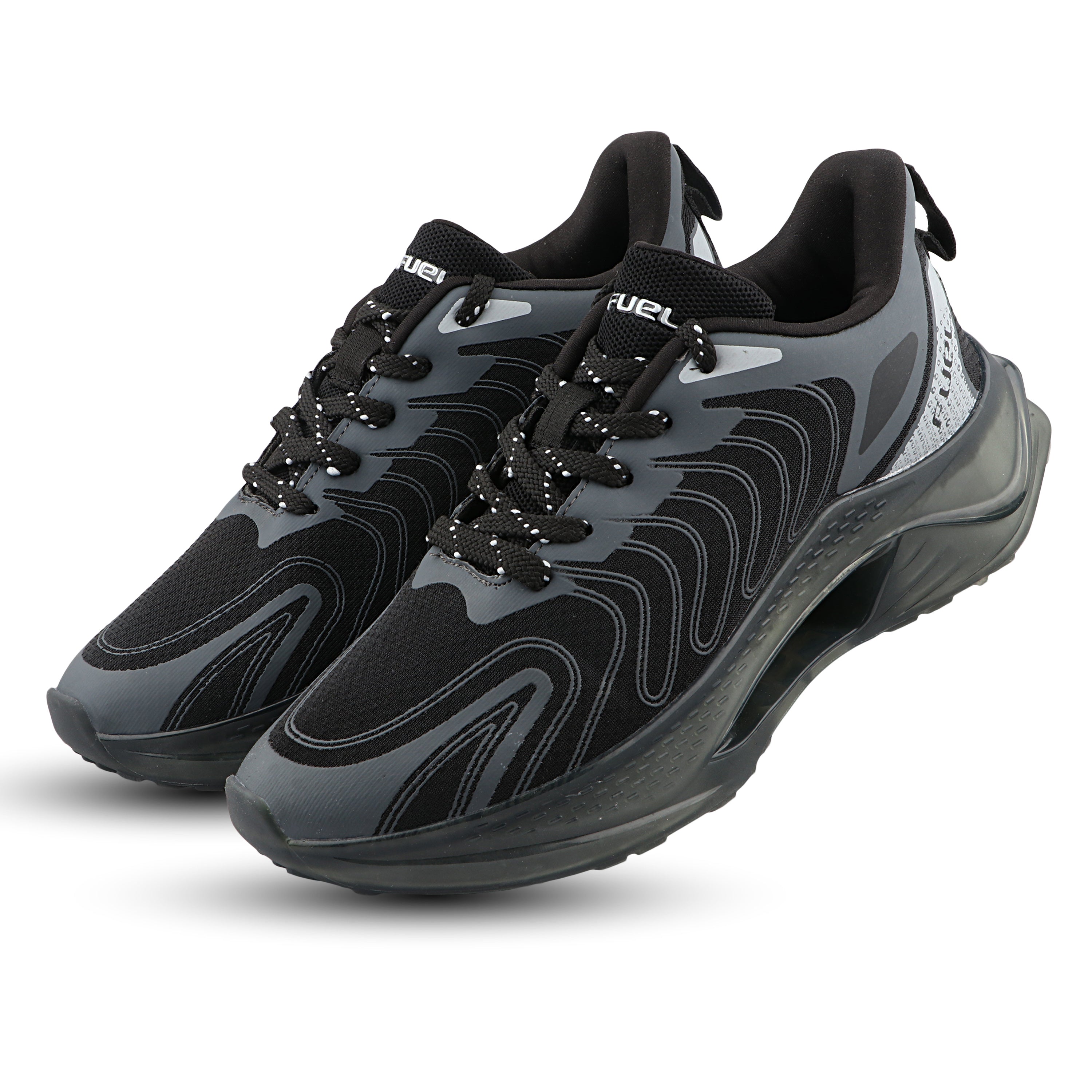 FUEL Cave Lightweight & Breathable with Comfortable Cushioning & Modern Style Sports Shoes for Men's (Black)