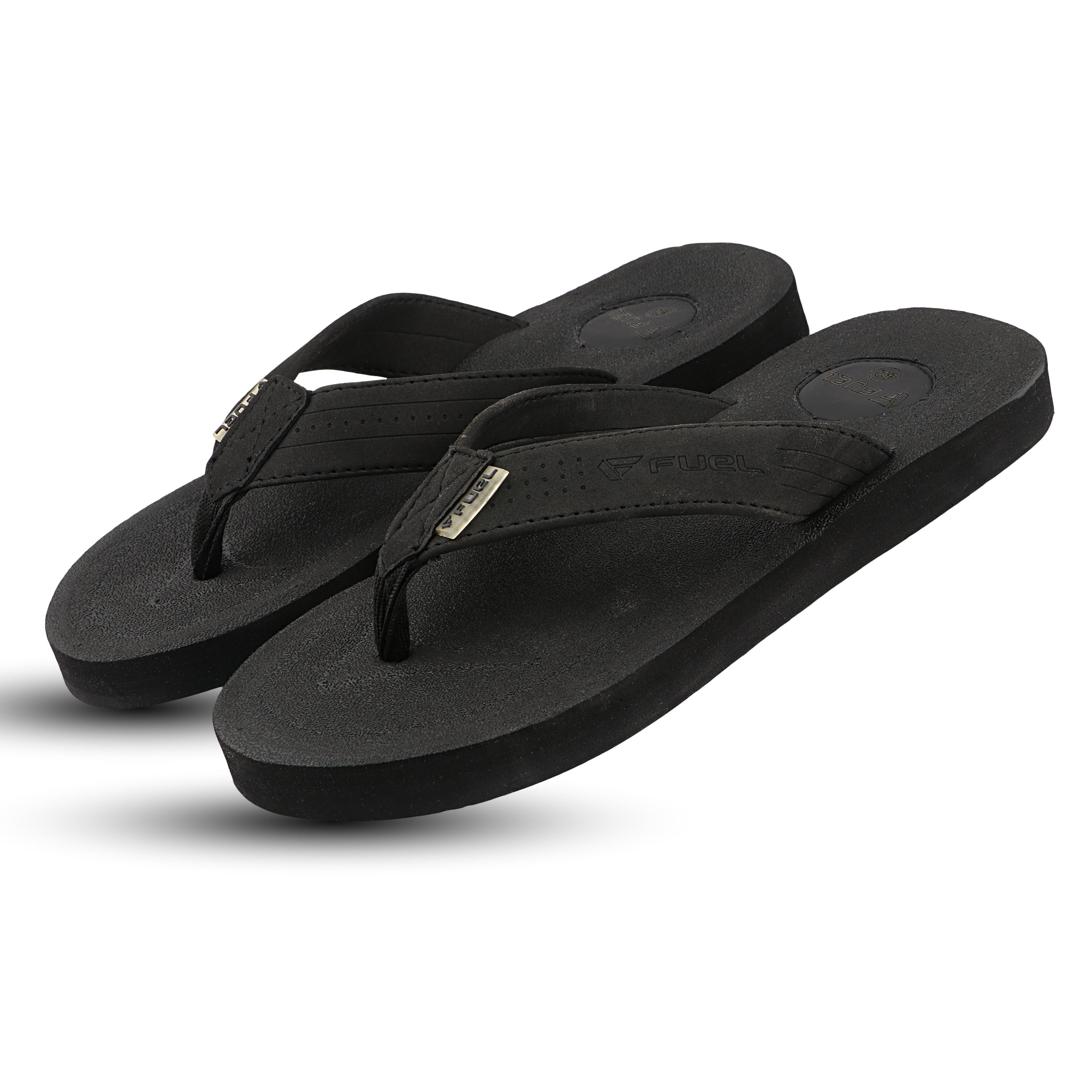 FUEL FMS-01 Comfortable with Flexible EVA Sole for Daily Comfort Slipper for Men's (Black)