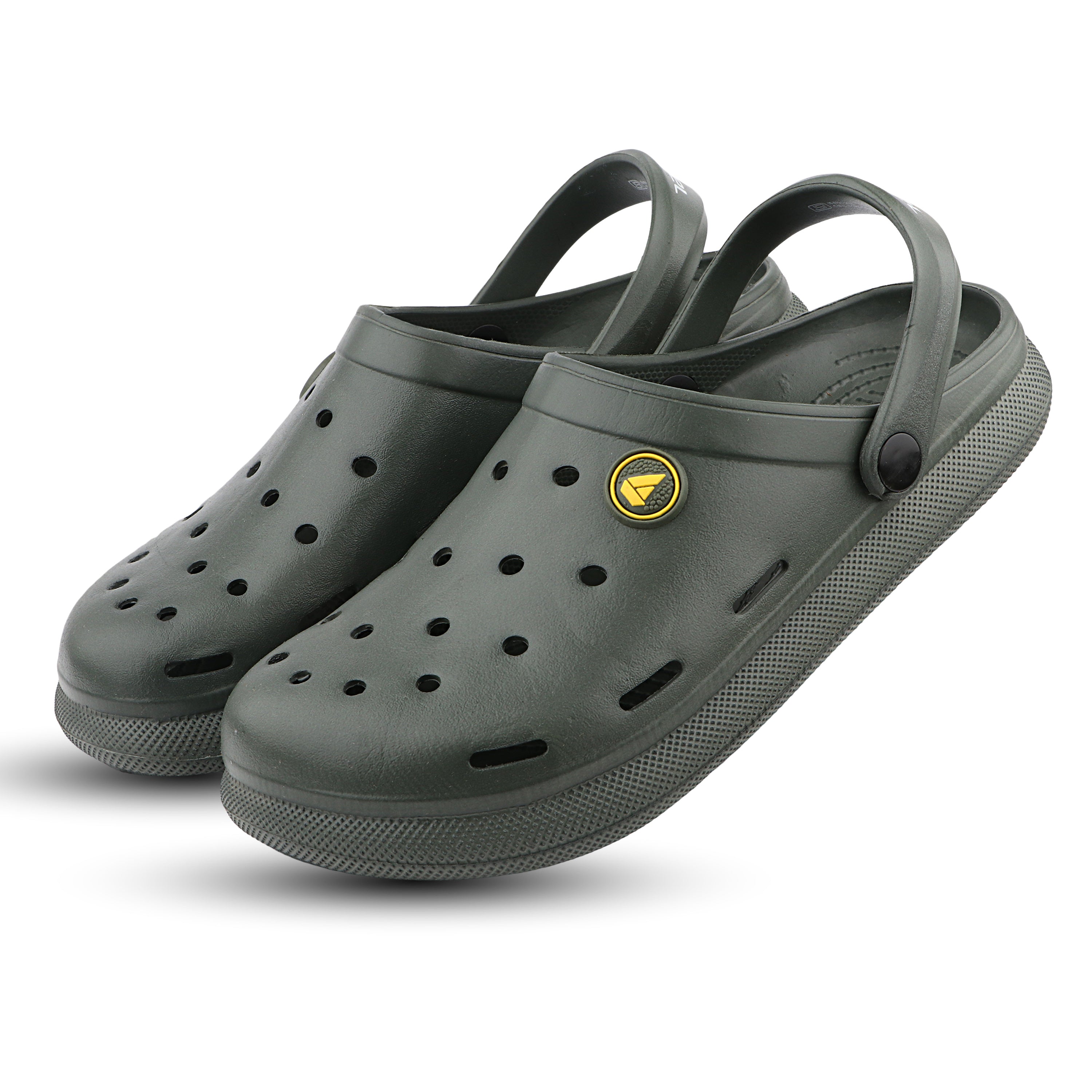 FUEL 1101 Lightweight and Comfortable Slip-On Casual Clogs with Cushioned Footbed Clogs for Men's (Olive)