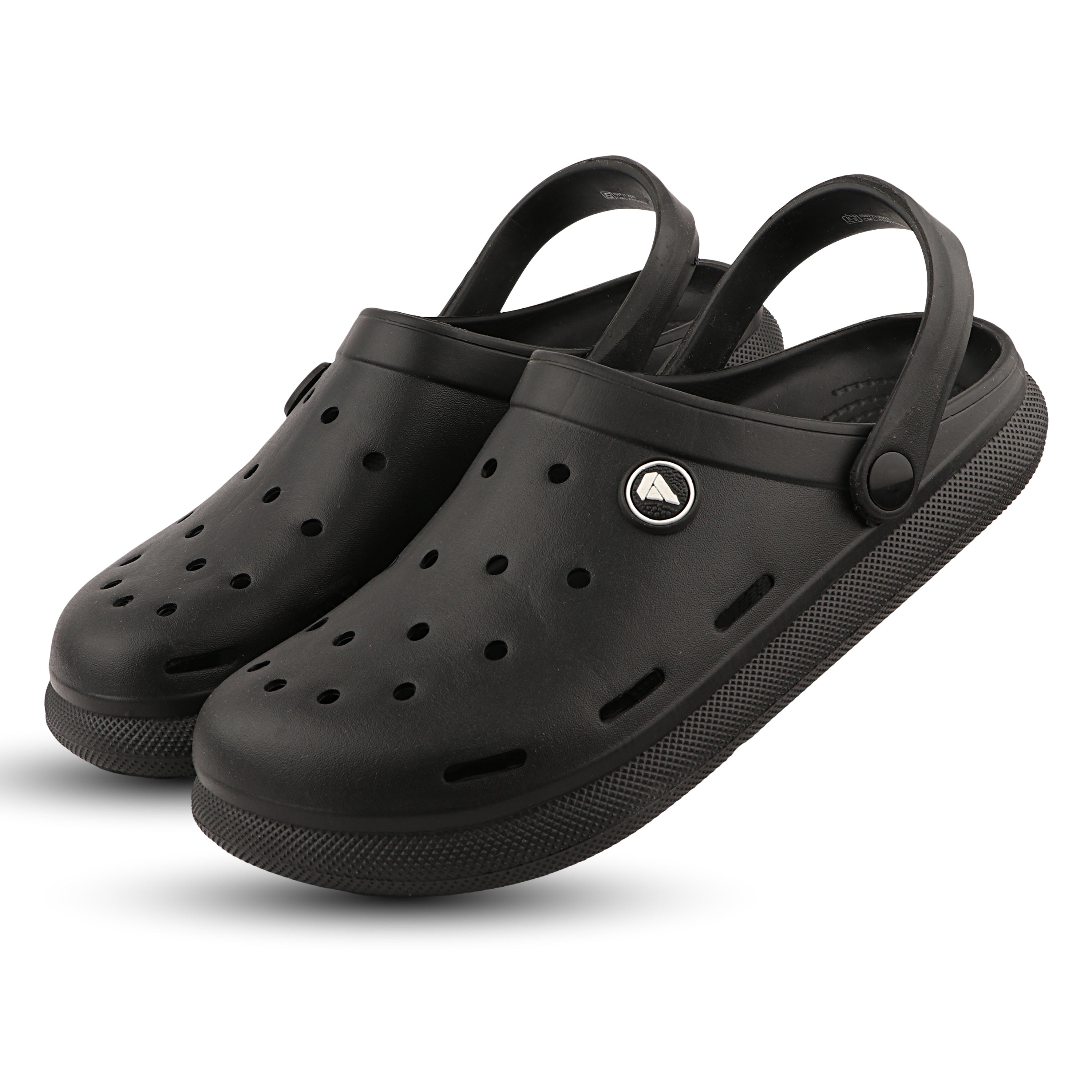 FUEL 1101 Lightweight and Comfortable Slip-On Casual Clogs with Cushioned Footbed Clogs for Men's (Black)