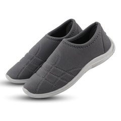 FUEL Comfort-05 Lightweight & Breathable Lycra Upper with Cushioned Footbed Casual Slip-On Shoes for Women's (Grey)