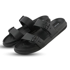 FUEL Aura Lightweight & Anti-Slip with Cushioned Footbed and Flexible Durable Slipper for Men's (Black)