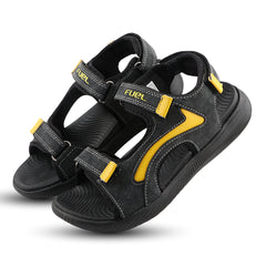 FUEL Power-lite-03 Lightweight & Comfortable with Cushioned Footbed & EVA Sole Sandal for Kids (Black)