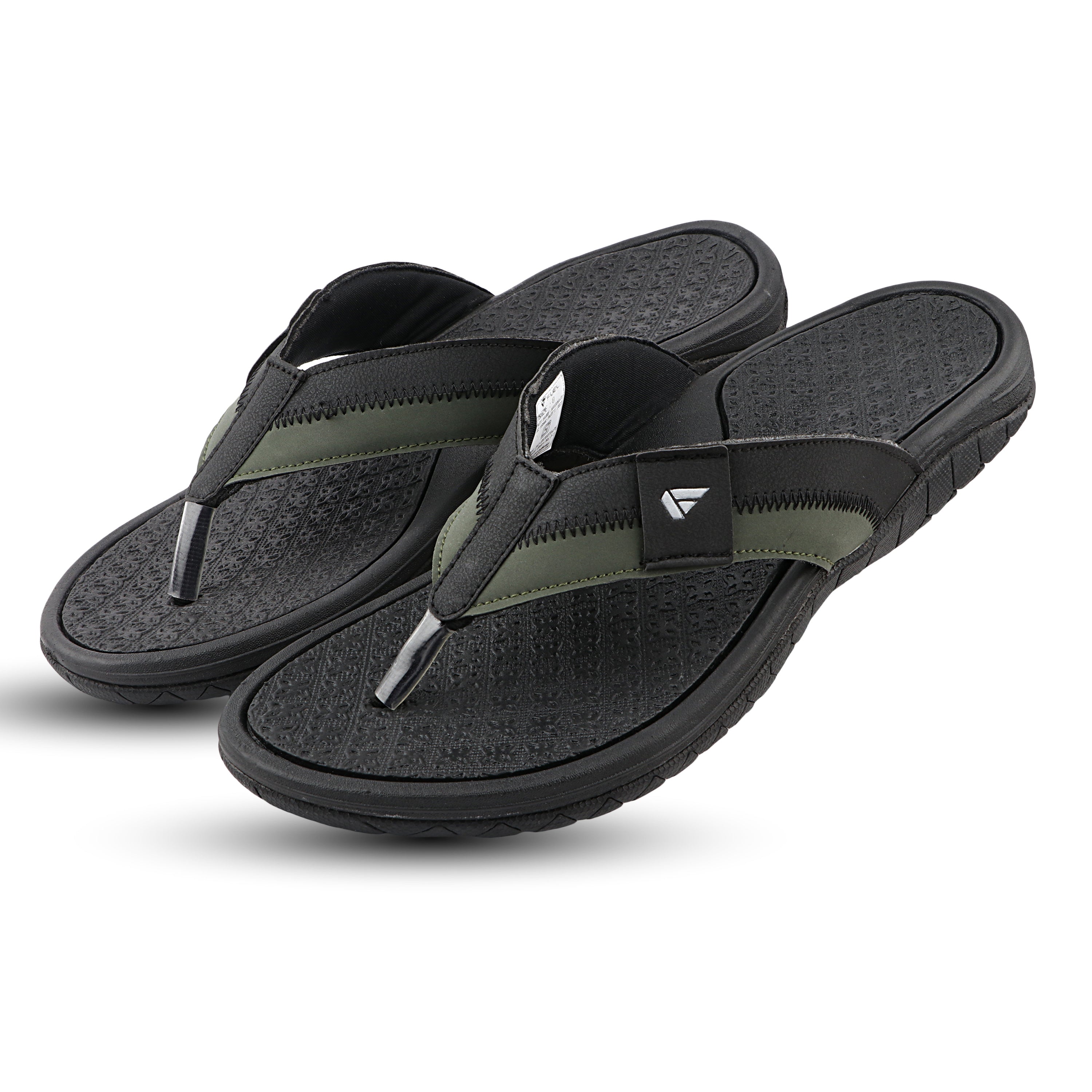 FUEL Havana Men’s Slippers | Comfortable Slip-On Slippers | Lightweight EVA + TPR Sole | Cushioned Footbed | Synthetic Casual Slippers for Daily, Home, Walking & Regular Use (Green)