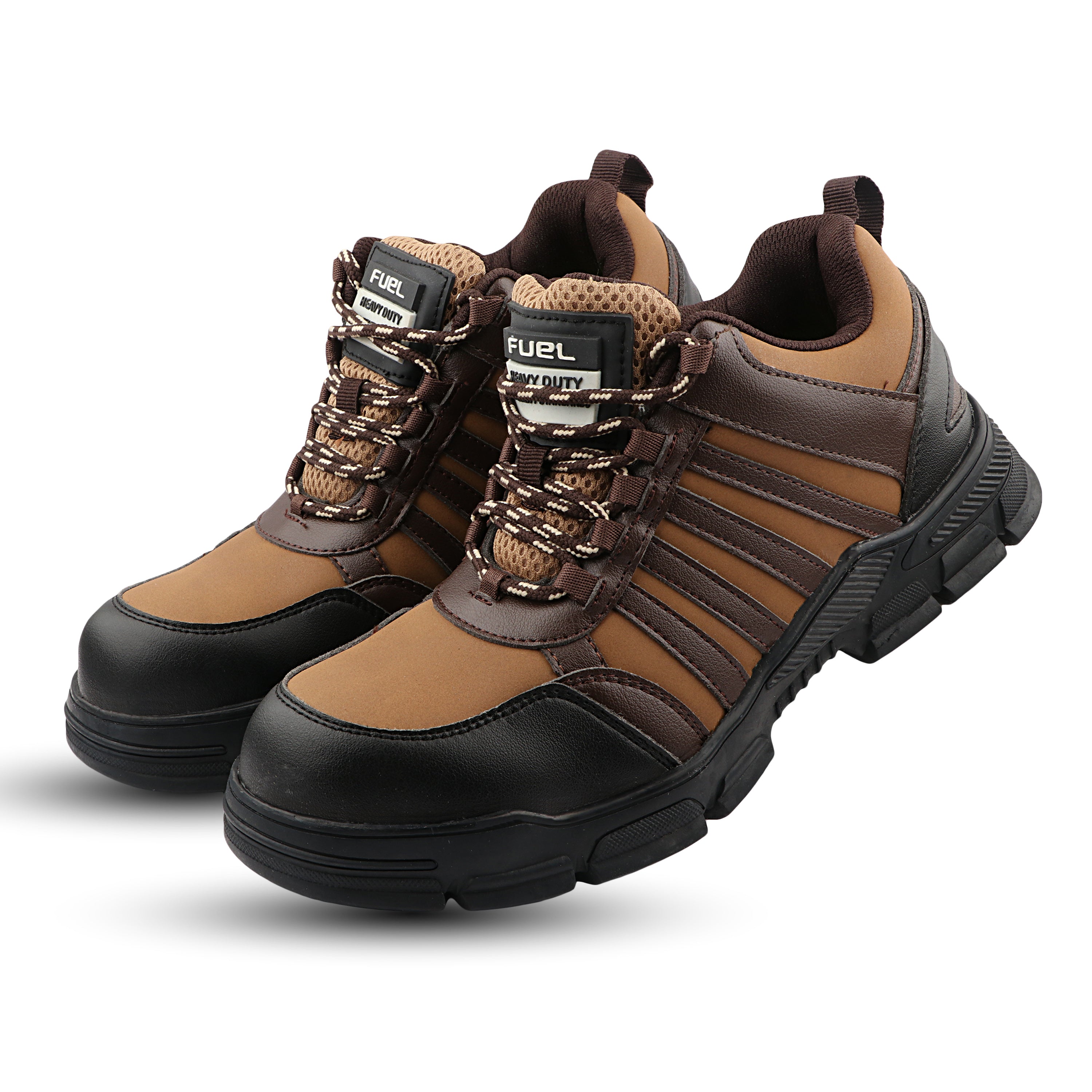 FUEL Reevon-03 Safety Shoes for Men | 200J Non-Metallic Toe Cap | Kevlar Insole | Nitrile Rubber Sole | Micro Fibre Upper | Air Mesh Lining | Industrial & Work Shoes