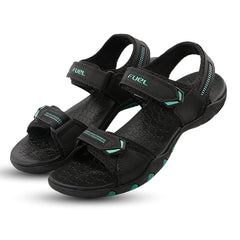 FUEL Sprandi-01 Sports Sandals for Men | Lightweight Walking & Outdoor Sandals | Breathable Mesh + Rexine | Easy Velcro Fit | EVA + TPR Sole | Cushioned Footbed (Aqua)