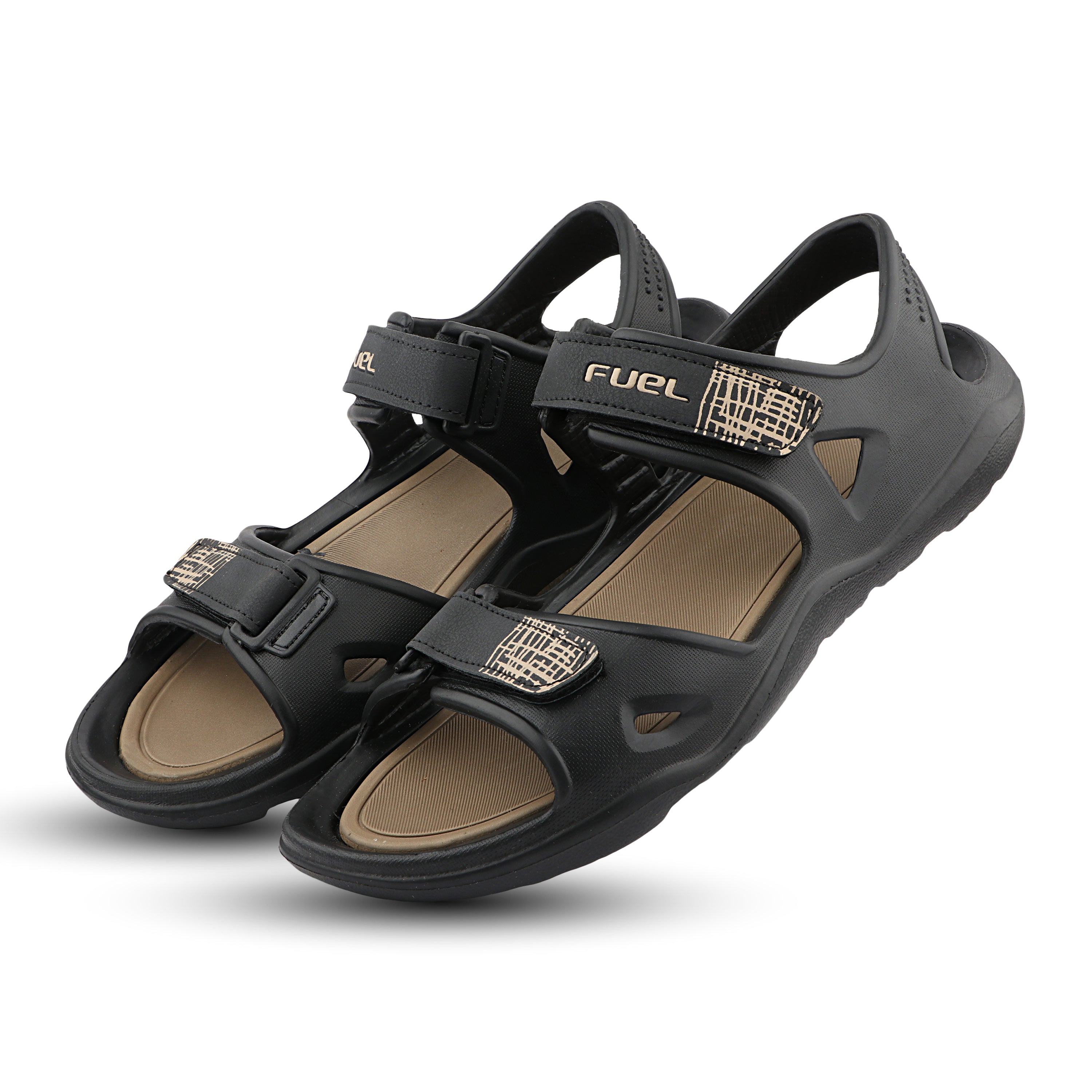 FUEL Jacob-01 Sports Sandal – Comfortable & Durable EVA Footwear with Adjustable Velcro Closure and Cushioned Footbed for Walking, Casual Wear & Outdoor Activities (Brown)