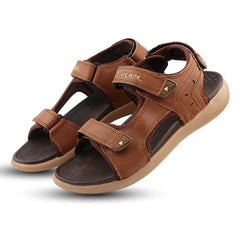 FUEL Men’s XO-Power-04 Tan Beige Sandals with Lycra and Rexine Upper, Lightweight EVA Sole, Comfortable Open Toe Design, (Tan)