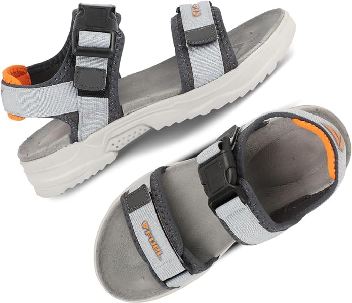 Fuel Phlox Sandals For Men's (Grey-Orange)