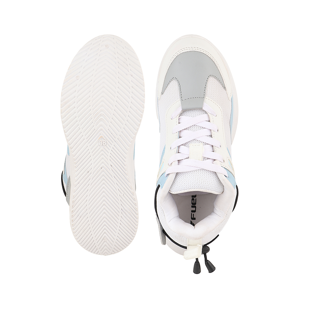FUEL Mask Sports Shoes for Womens, Lace-Up with Style & Comfort, Lightweight Anti Skid Shoe for Running, Walking, Gym, Trekking and Hiking, Casual Footwear for Women's Blue