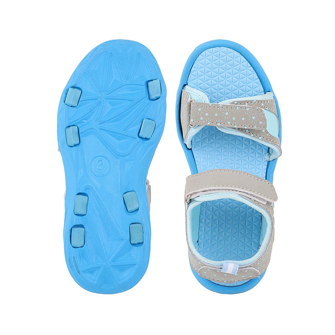 Fuel Yug Kids Sandals (Sky Blue & Grey)