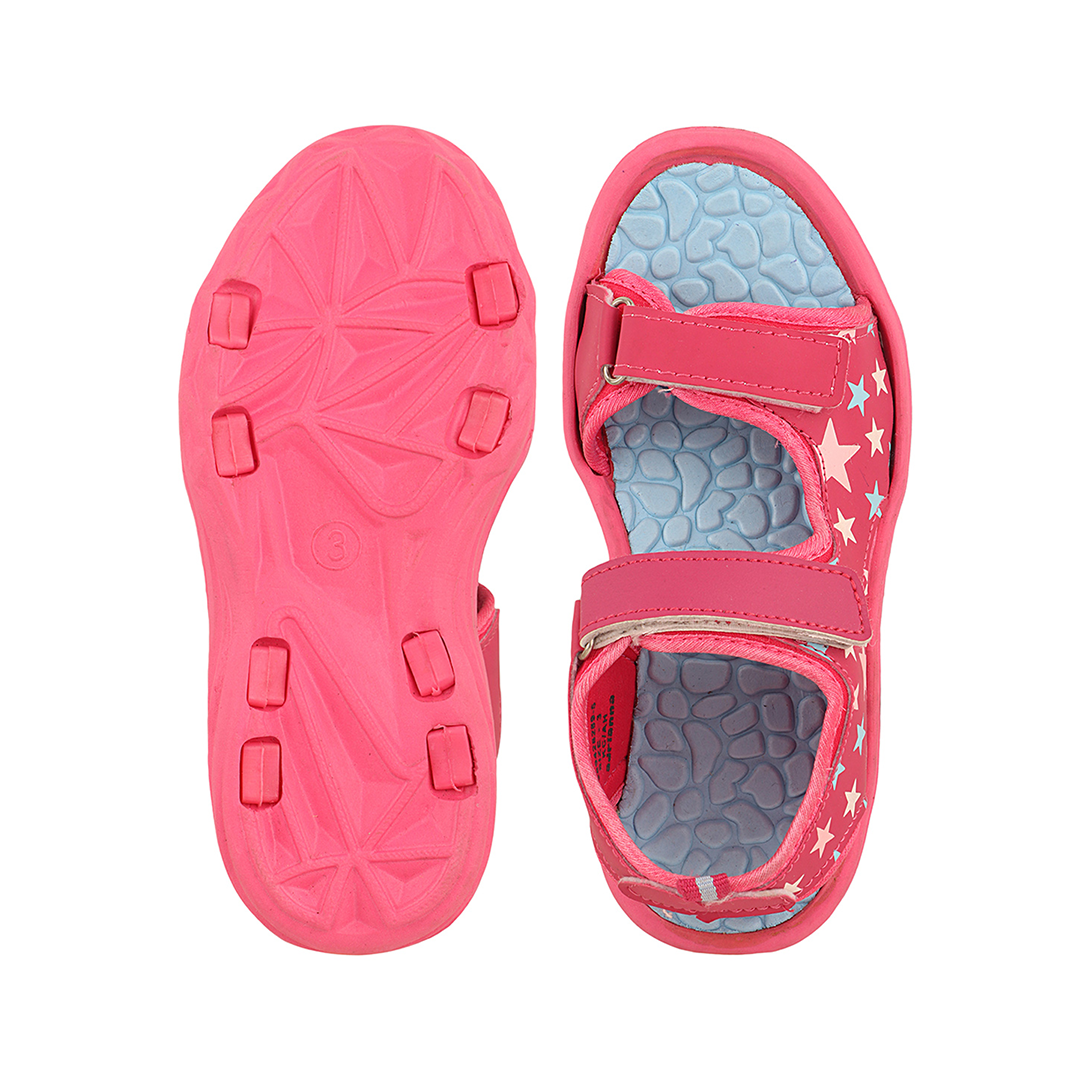FUEL Twinkle-Toe Open Toe Two Strap Sandals with Comfort Sole For Little Girls